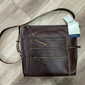 Lucky Brand Chocolate Leather Crossbody Bag